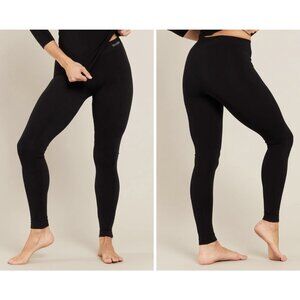 BOODY Bamboo Seamfree Full Leggings in Black Stretch Athleisure Lounge - Size S